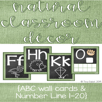 Preview of Natural Classroom Decor-Green