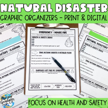 Preview of Natural Disaster Emergencies | Health & Safety Graphic Organizers 