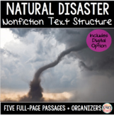 Natural Disaster Nonfiction Text Structure Passages: Digital + Print