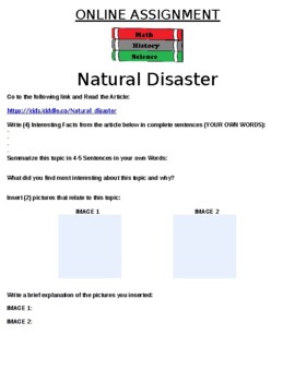 assignment of natural disaster