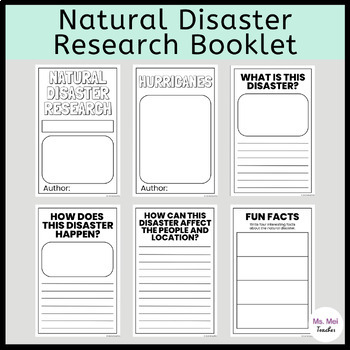 Preview of Natural Disaster Research Booklets - Extreme/Severe Weather Research Project