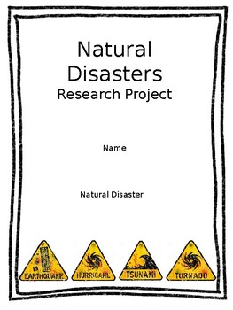 Preview of Natural Disaster Research Packet