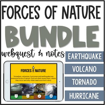 Preview of Natural Disaster Webquest and Graphic Notes Bundle