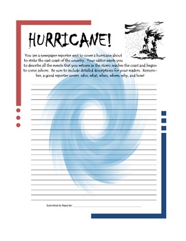 Natural Disaster Writing Prompts by BC Science Guy | TpT