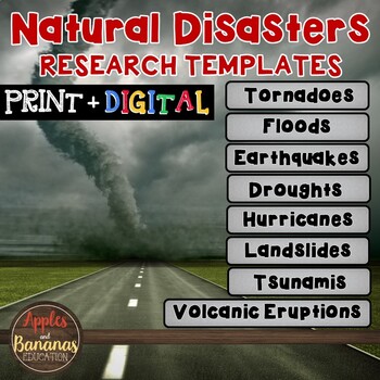 Preview of Natural Disasters Fact Sheets: Note-Taking Templates