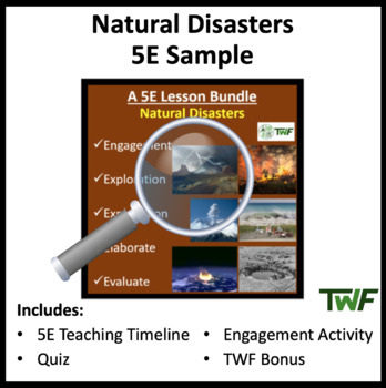 Preview of Natural Disasters - 5E Bundle - Teaching Timeline & Additional Resources