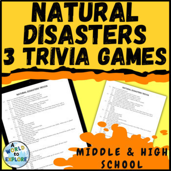 Preview of Natural Disasters Activities to Learn About the Environment for Earth Day
