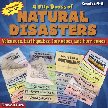 Preview of Natural Disasters BUNDLE #1 -- Volcanoes, Earthquakes, Tornadoes, & Hurricanes