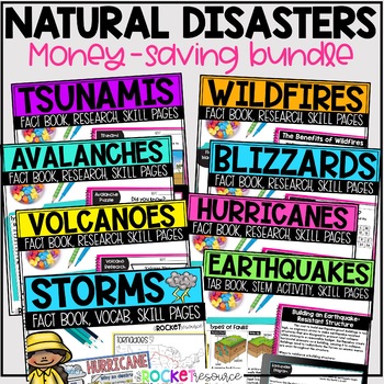 Preview of Natural Disasters Research BUNDLE | Natural Disasters Worksheet Reading Passages