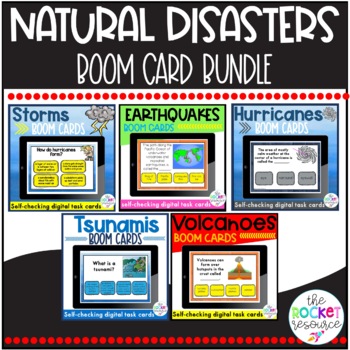Preview of Natural Disasters Boom Card Bundle