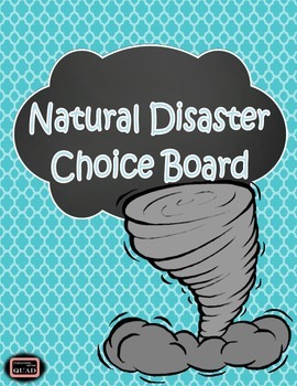 Preview of Natural Disasters Choice Board Project