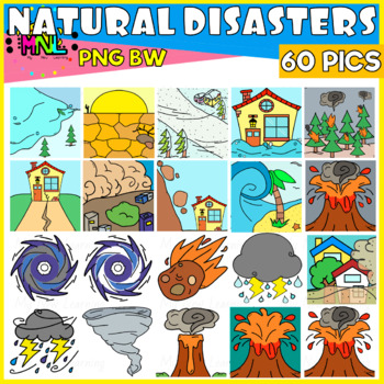 Preview of Weather Natural Disasters Clip Art (No Face)