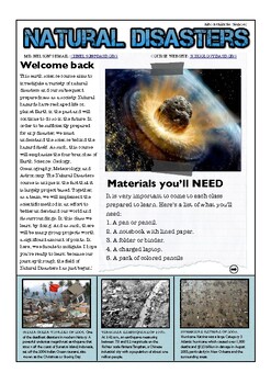 Preview of Free Syllabus for Natural Disasters Course