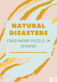 Natural Disasters Crossword Puzzle/Crucigrama Catástrofes Naturales ...