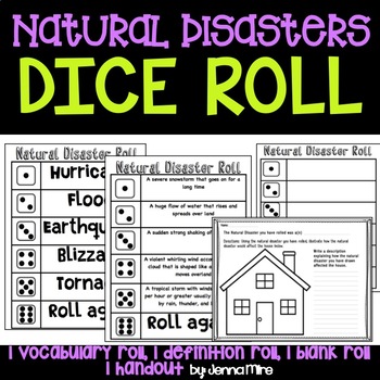 Preview of Natural Disasters: Dice Roll