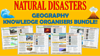 Preview of Natural Disasters - Geography Knowledge Organisers Bundle!