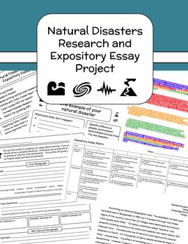 Preview of Natural Disasters Informational/Expository Research and Essay
