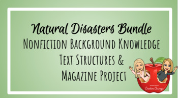 Preview of Natural Disasters Nonfiction Text Structure BUNDLE