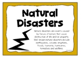 Natural Disasters Poster Set/Anchor Charts | Science Centers
