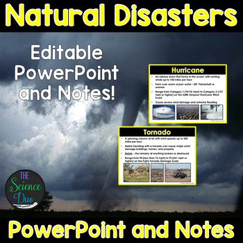 Preview of Natural Disasters - PowerPoint and Notes