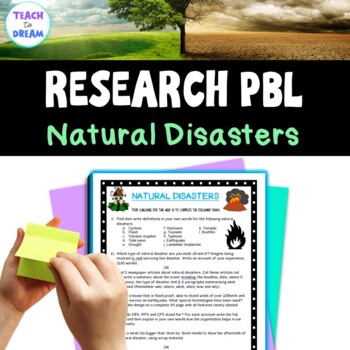 natural disaster research project middle school
