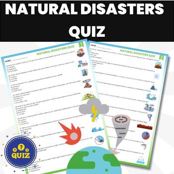 Preview of Natural Disasters Quiz | Natural Disasters Assessment Test | Earth Science