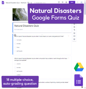 Preview of Natural Disasters Quiz in Google Forms