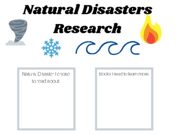 Preview of Natural Disasters Research Note Taking Sheets