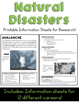 natural disasters research task