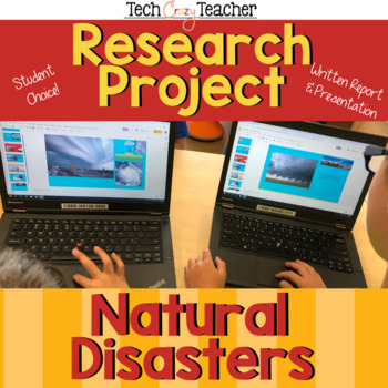 Preview of Natural Disasters Research Project: Written Report with 5 Presentation Choices