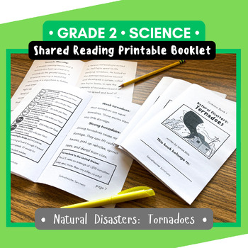 Preview of Natural Disasters: Tornadoes Science Shared Reader Printable Booklet Grade 2 & 3