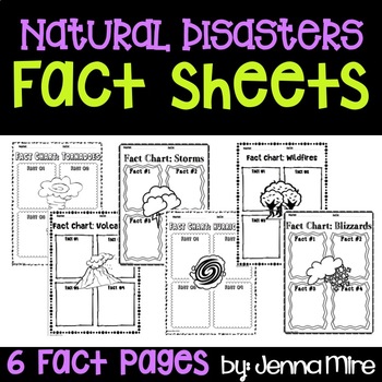 Preview of Natural Disasters Fact Sheets