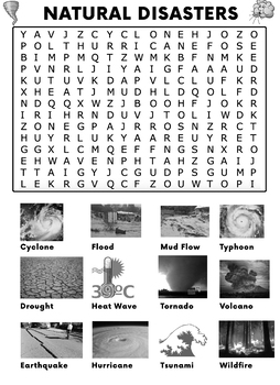 natural disasters word search by saving the teachers tpt