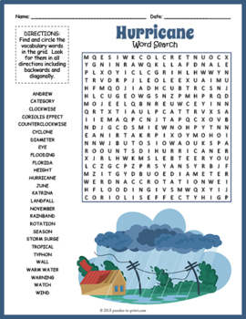 Extreme Weather & Natural Disasters Word Search BUNDLE by Puzzles to Print