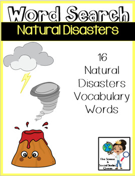 Preview of Natural Disasters Word Search *FREEBIE*