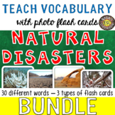 Natural Disasters Photo Flash Cards [3 different types] BUNDLE - SAVE BIG!