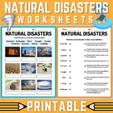 Natural Disasters Worksheets | Natural Disaster and Severe
