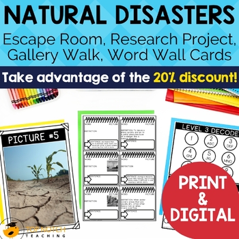 Preview of Natural Disasters and Extreme Weather Activities | Vocabulary and Posters BUNDLE