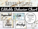 Natural Elegance Classroom Decor: EDITABLE BEHAVIOR CHART