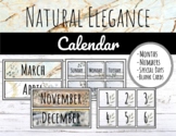 Natural Elegance Classroom Decor: EDITABLE CALENDAR