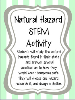 Preview of Natural Hazard Research and STEM Activity and Rubric