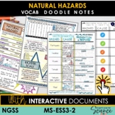 Natural Hazards Science Doodle Notes + Interactive NGSS MS-ESS3-2