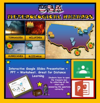 Preview of Natural Hazards USA: Interactive Google Slides + PPT + Worksheet