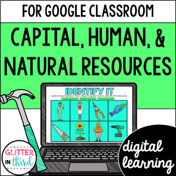 Preview of Natural, Human, & Capital Resources for Google Classroom Economics Activities