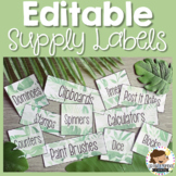 Natural Leaves Classroom Supply Labels
