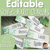 Natural Leaves Schedule Cards EDITABLE | Australian Fonts 