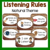 Natural Outdoor Theme Listening Rules Posters and Matching