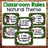 Natural Outdoor Themed Classroom Rules with Matching Book