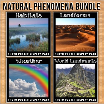 Preview of Earth Science Vocabulary BUNDLE | Habitats | Landforms | Weather | Geography