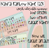 Natural Rainbow Name Tag / Desk Plates with editable font!